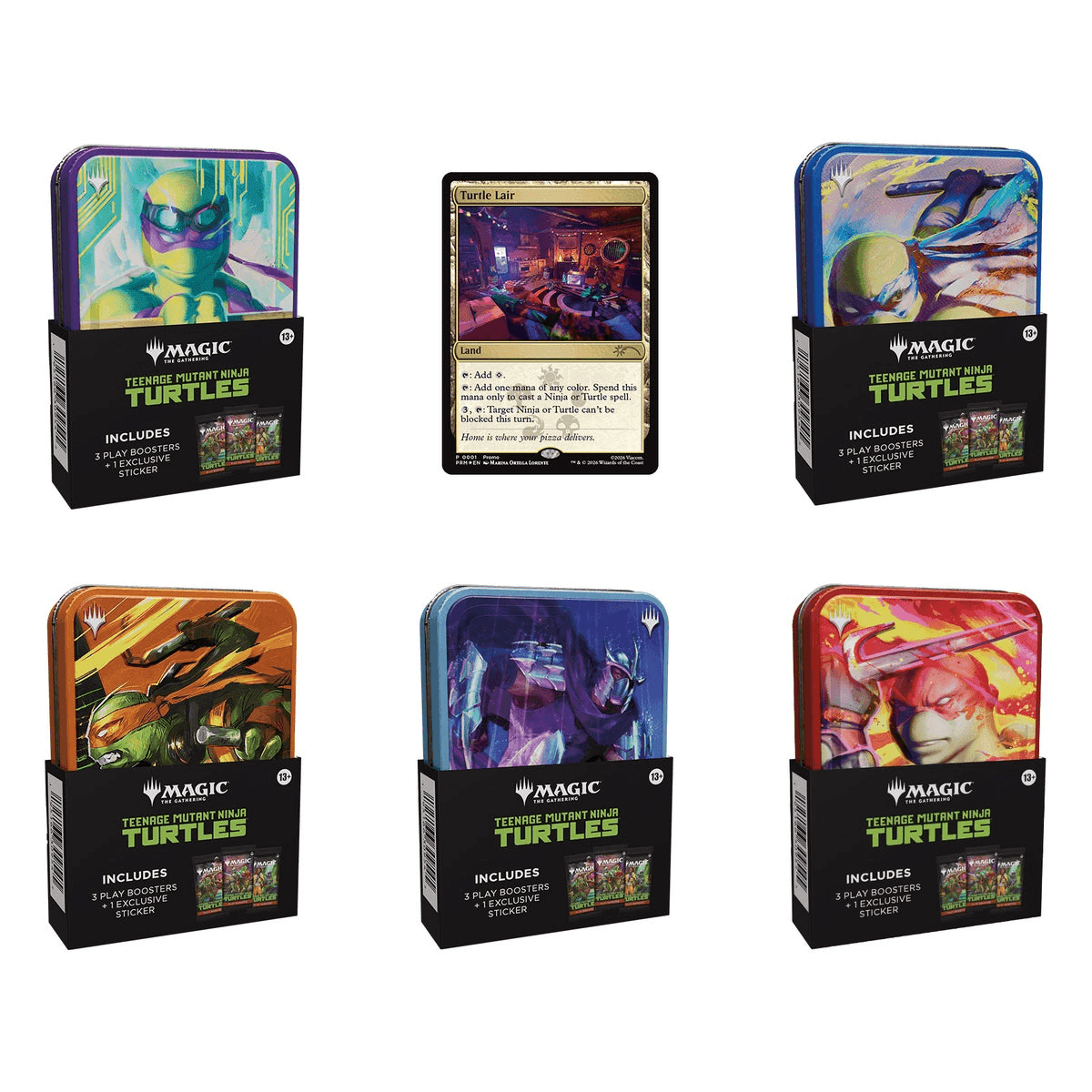 Magic: The Gathering x Teenage Mutant Ninja Turtles 5-Tin Booster Collection image 2
