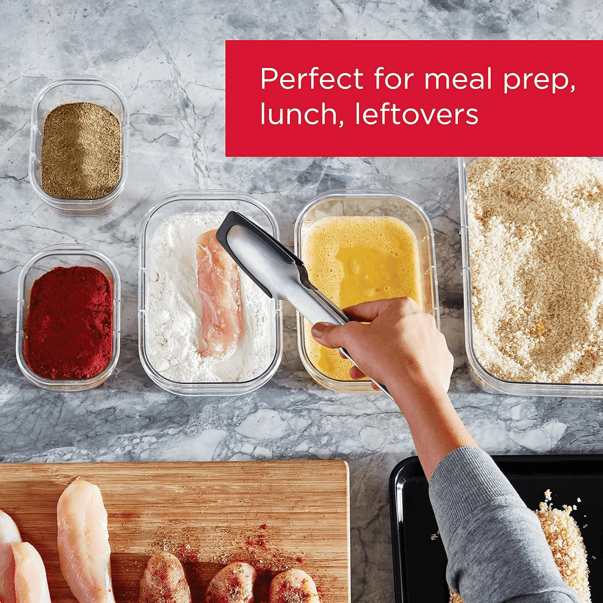 Rubbermaid Brilliance 9.6-Cup Airtight Food Storage Containers - 2 Pack image 3