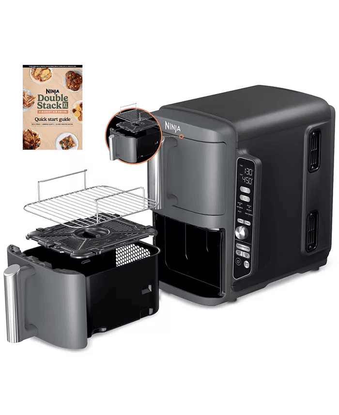 Ninja DoubleStack XL 10-Qt 6-in-1 2-Basket Air Fryer for $209.99 at Macy's image 3
