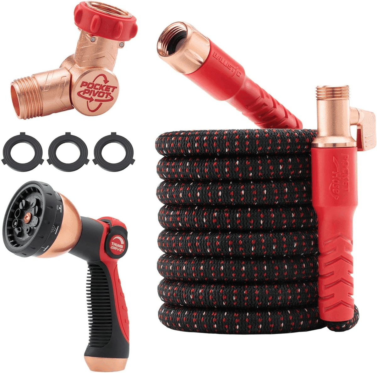 Pocket Hose Ballistic 50-Ft Expandable Garden Hose