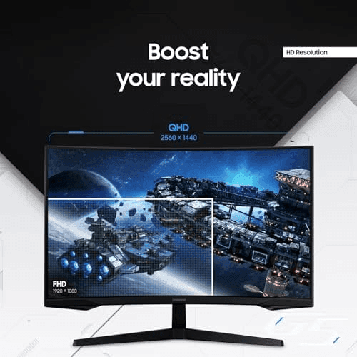 SAMSUNG 32" Odyssey G55C Series QHD 1000R Curved Gaming Monitor, 1ms(MPRT), HDR10, 165Hz, AMD Radeon FreeSync, Eye Care, Glare Free, Sharp Resoluti... image 4