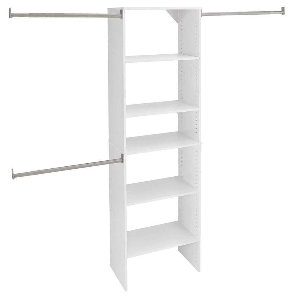 ClosetMaid BrightWood 5-ft to 10-ft White Closet System image 3