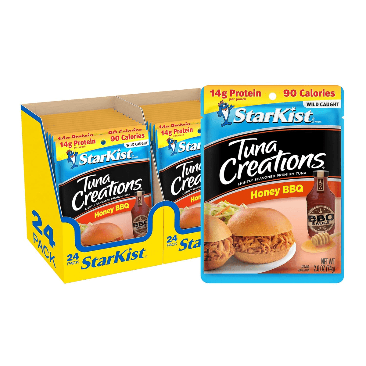 StarKist Tuna Creations Honey BBQ 2.6 oz Pouches, 24-Pack