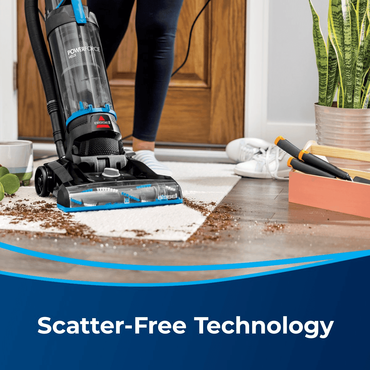 BISSELL PowerForce Helix Upright Vacuum 3313 - Blue image 3