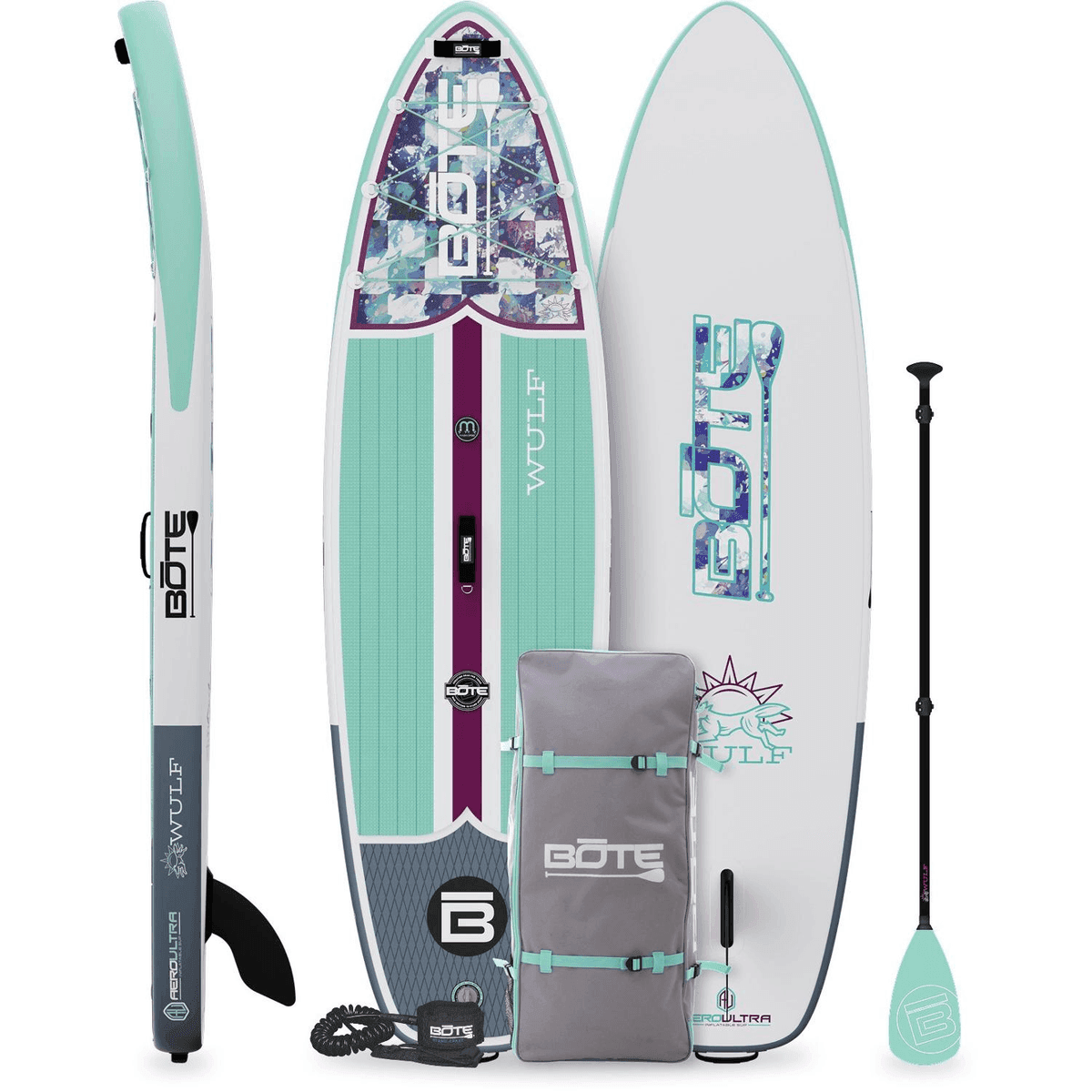 BOTE WULF Aero 10'4" Inflatable Paddle Board with Paddle - Native Glacier