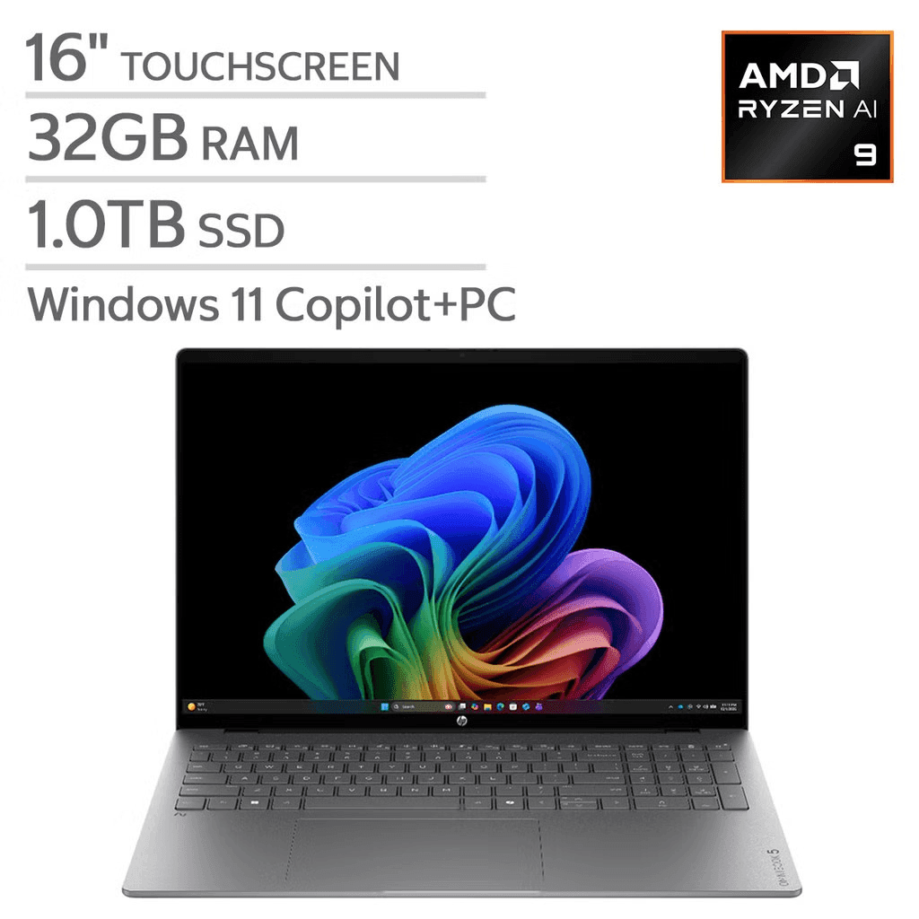 HP OmniBook 5 16-inch OLED Touch Laptop - Ryzen AI 9, 32GB, 1TB