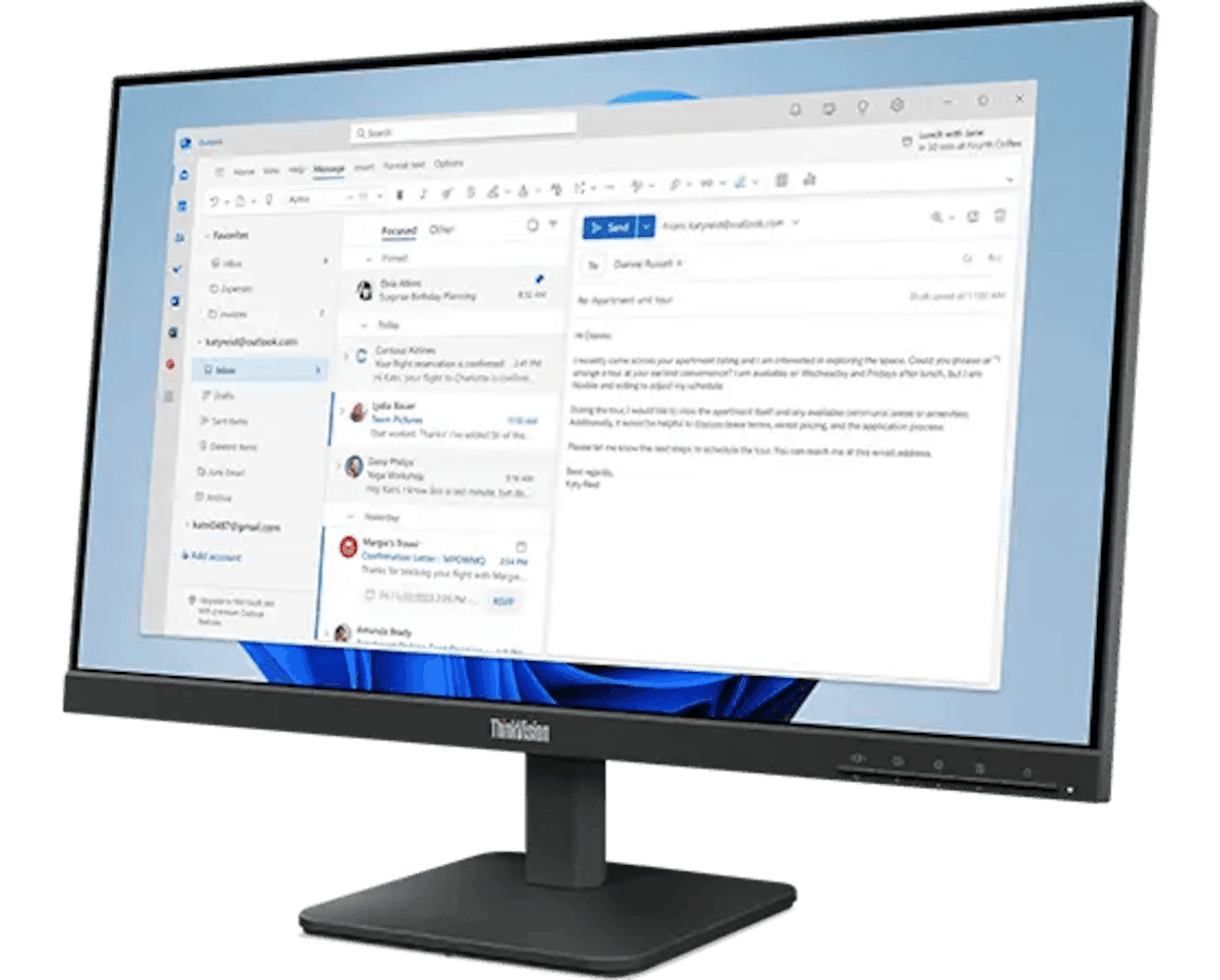 Lenovo ThinkVision S24-4e 23.8-inch IPS FHD 100Hz Monitor image 3