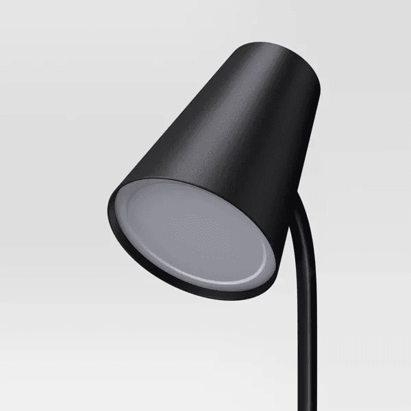 Room Essentials Task Table Lamp with Integrated LED, Black image 4