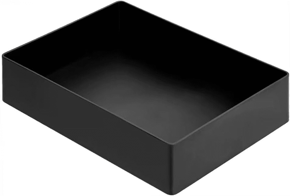 Amazon Basics Rectangular Plastic Desk Organizer, Black
