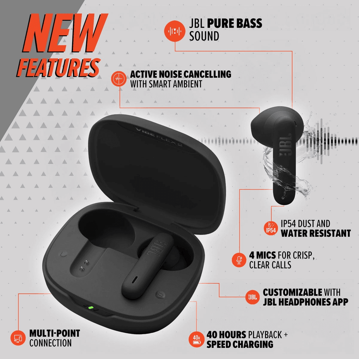 JBL Vibe Flex 2 True Wireless Earbuds for $39.88 at Walmart image 2