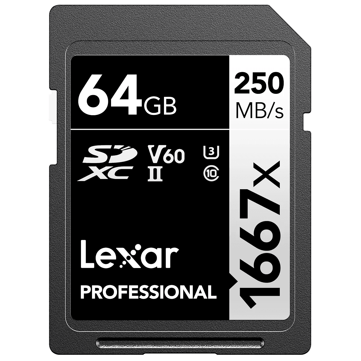 Lexar SILVER Professional 1667x 64GB UHS-II SDXC Card