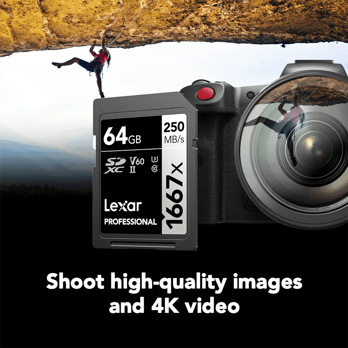 Lexar SILVER Professional 1667x 64GB UHS-II SDXC Card image 3