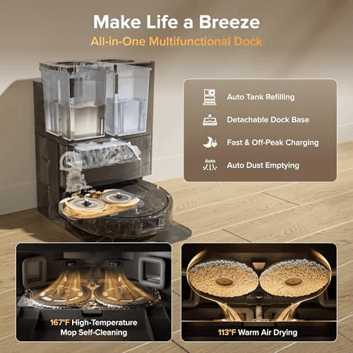 Roborock Qrevo S Pro Robot Vacuum and Mop with Multifunction Dock image 2