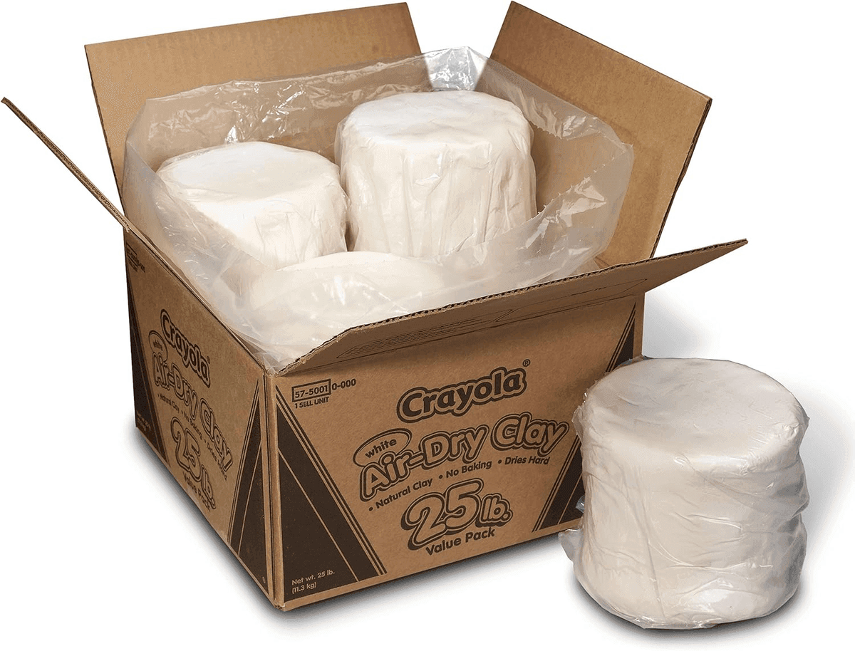 Crayola White Air-Dry Clay, 25 lb
