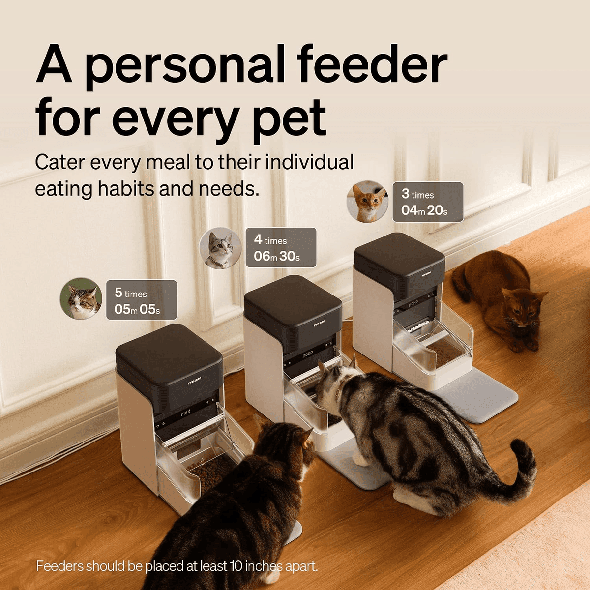 PETLIBRO RFID Automatic Cat Feeder, 3L - White image 2