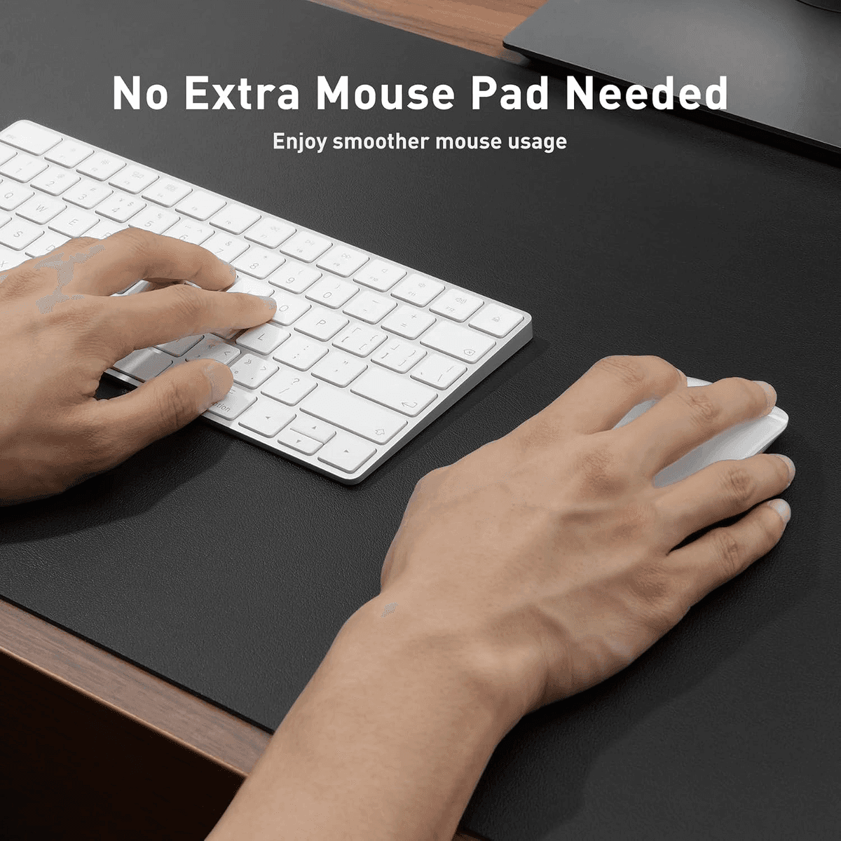 Aothia PU Leather Desk Pad, Black, 36 x 17 Inches image 4