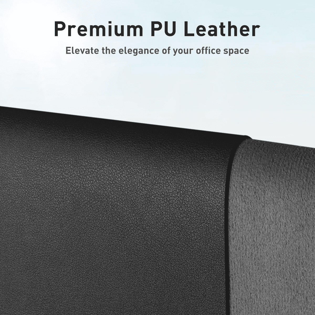 Aothia PU Leather Desk Pad, Black, 36 x 17 Inches image 2