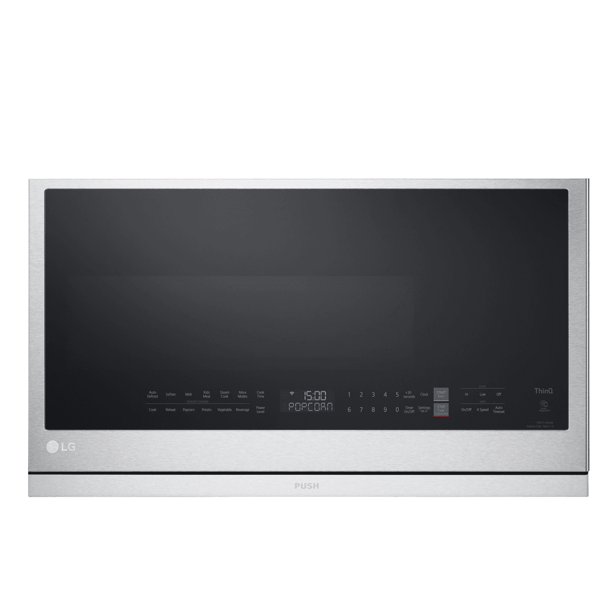 LG ExtendaVent 2.1-cu ft Smart Over-the-Range Microwave