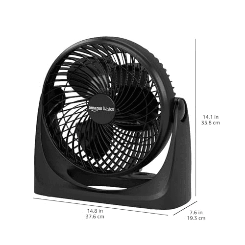 Amazon Basics 11-Inch Air Circulator Fan, Black image 3