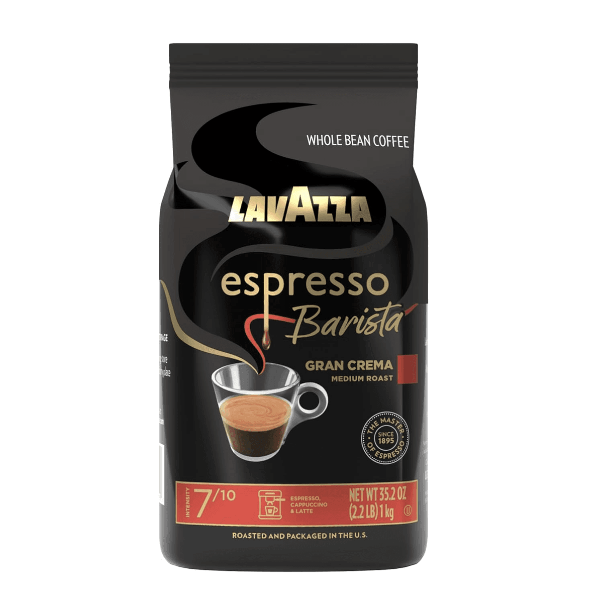 Lavazza Espresso Barista Gran Crema Whole Bean Coffee, 2.2 lb