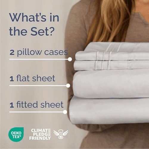 CGK Unlimited Queen 4-Piece Sheet Set - French Grey image 2