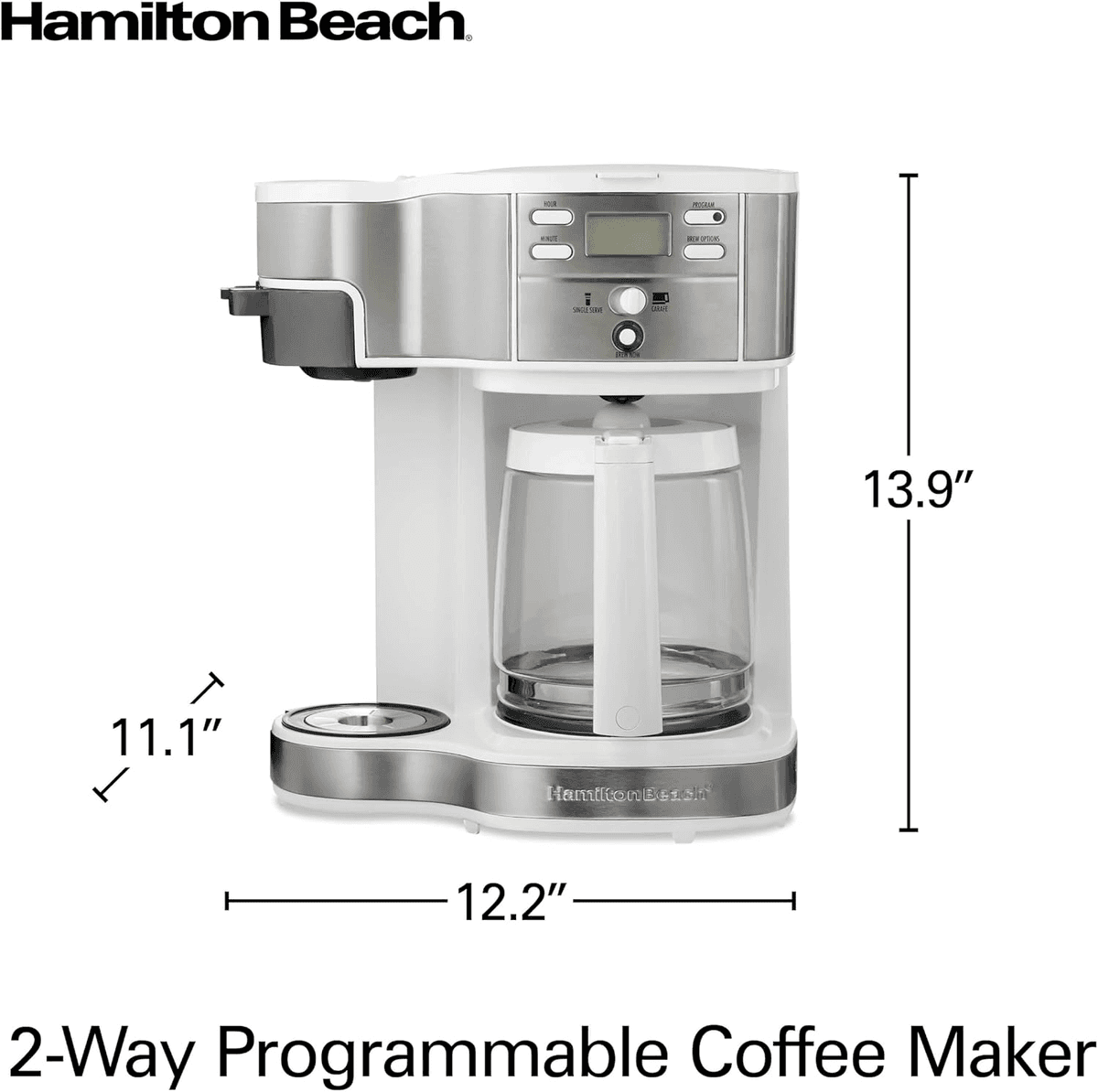 Hamilton Beach 49933 2-Way Programmable Coffee Maker image 2