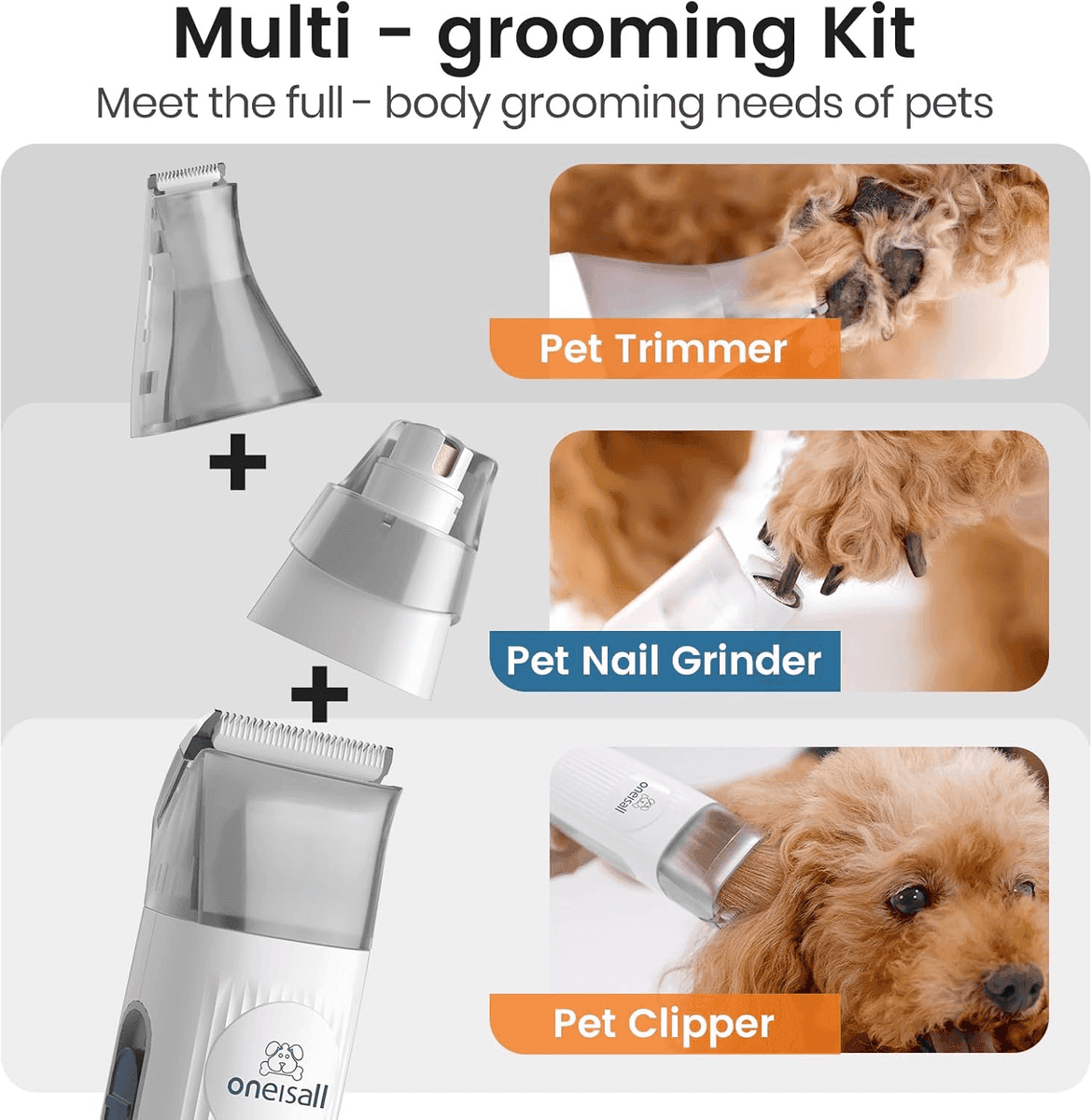 oneisall 7-in-1 Pet Grooming Vacuum Kit image 5