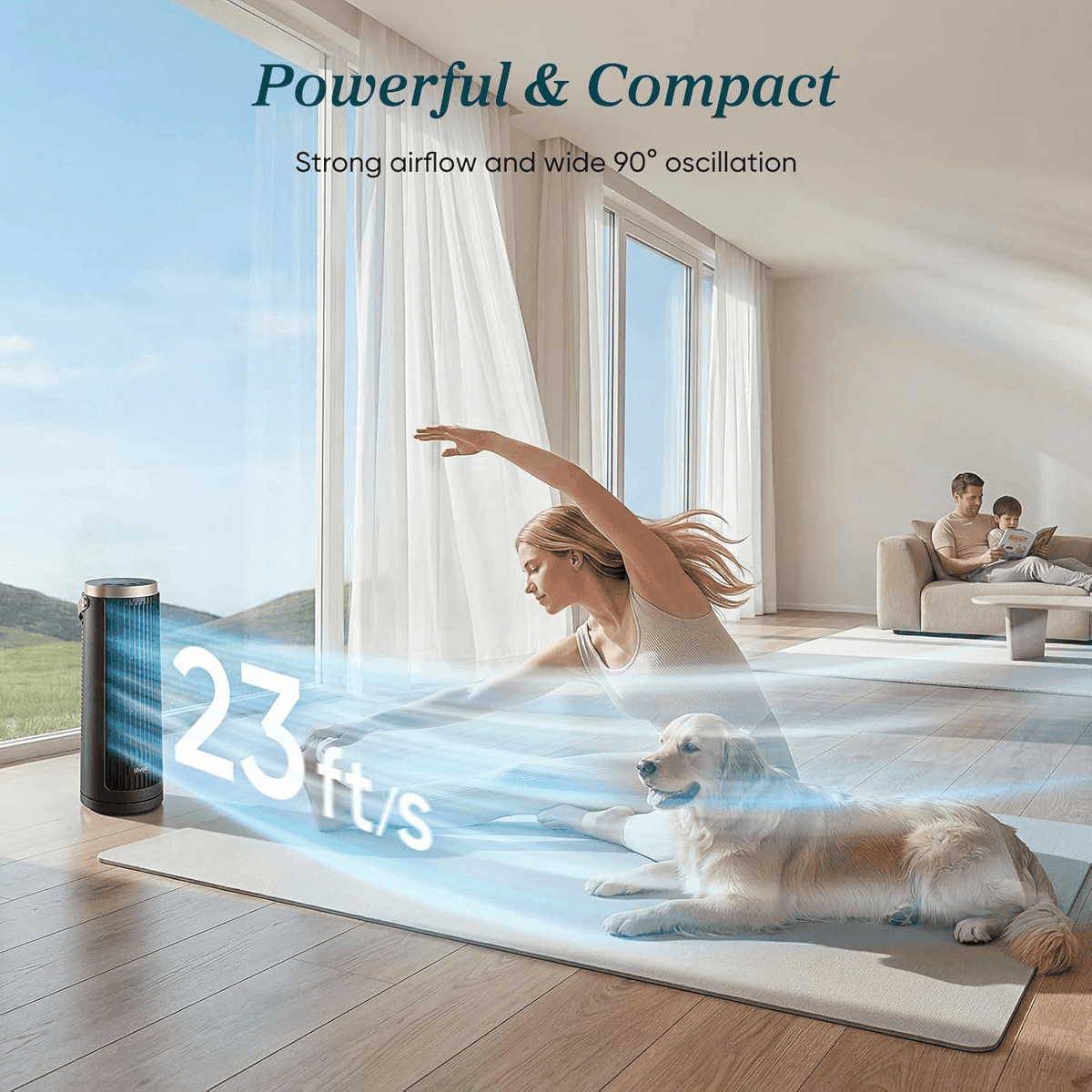 Levoit Windi Mini Pro Rechargeable Tower Fan image 3
