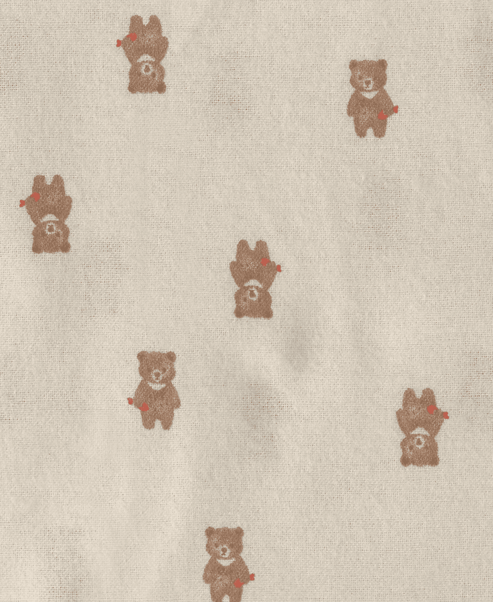 Carter's Bear Receiving Blankets, Brown/Ivory, 4-Pack image 4