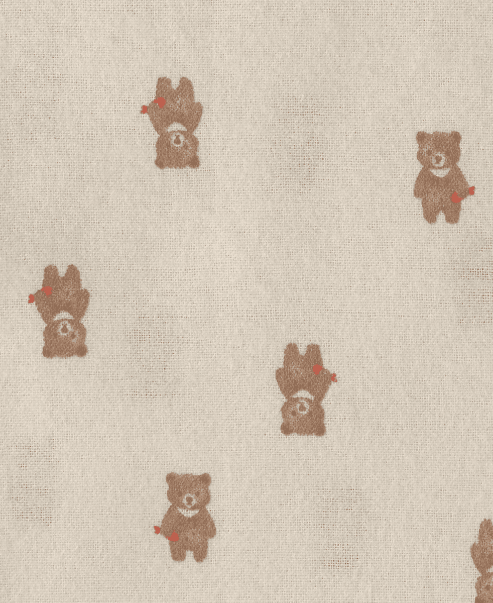 Carter's Bear Receiving Blankets, Brown/Ivory, 4-Pack image 2