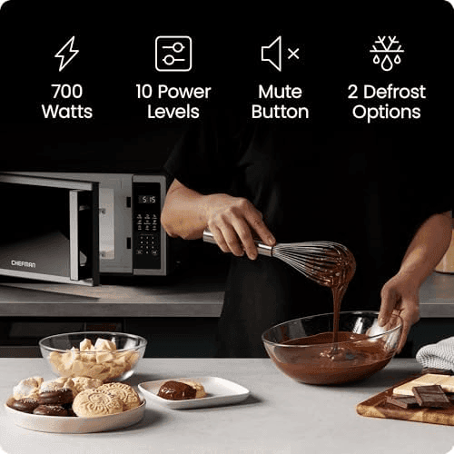 Chefman 0.7-Cu.-Ft. 700W Countertop Microwave, Stainless image 2