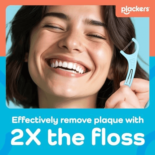 Plackers Twin Line Intense Mint Floss Picks, 75 Count image 5