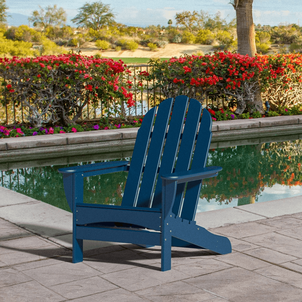 POLYWOOD Long Beach Adirondack Chair in Blue for $139.99