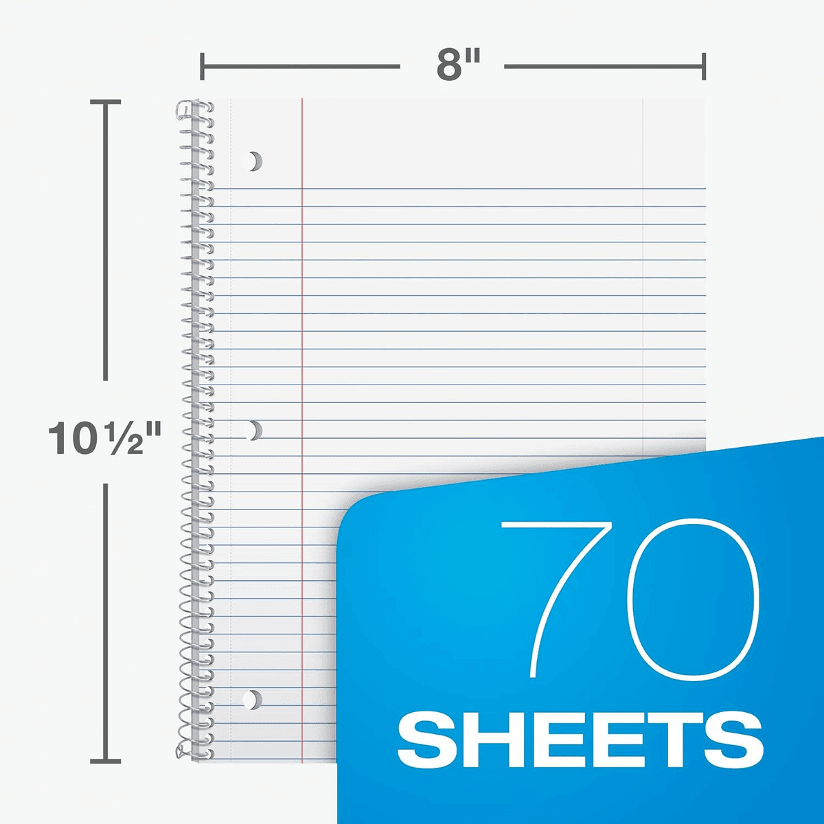 Oxford College-Ruled 1-Subject Spiral Notebooks, 6-Pack image 2