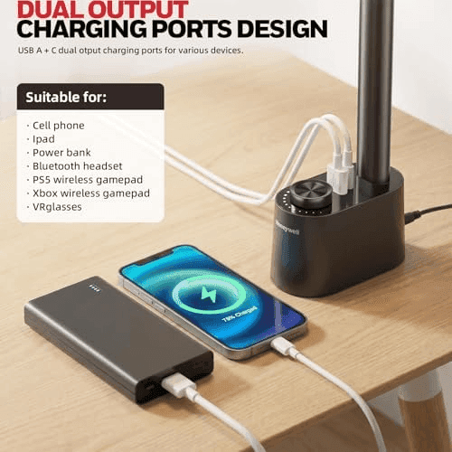 Honeywell Sunturalux Foldable LED Desk Lamp - Black image 2