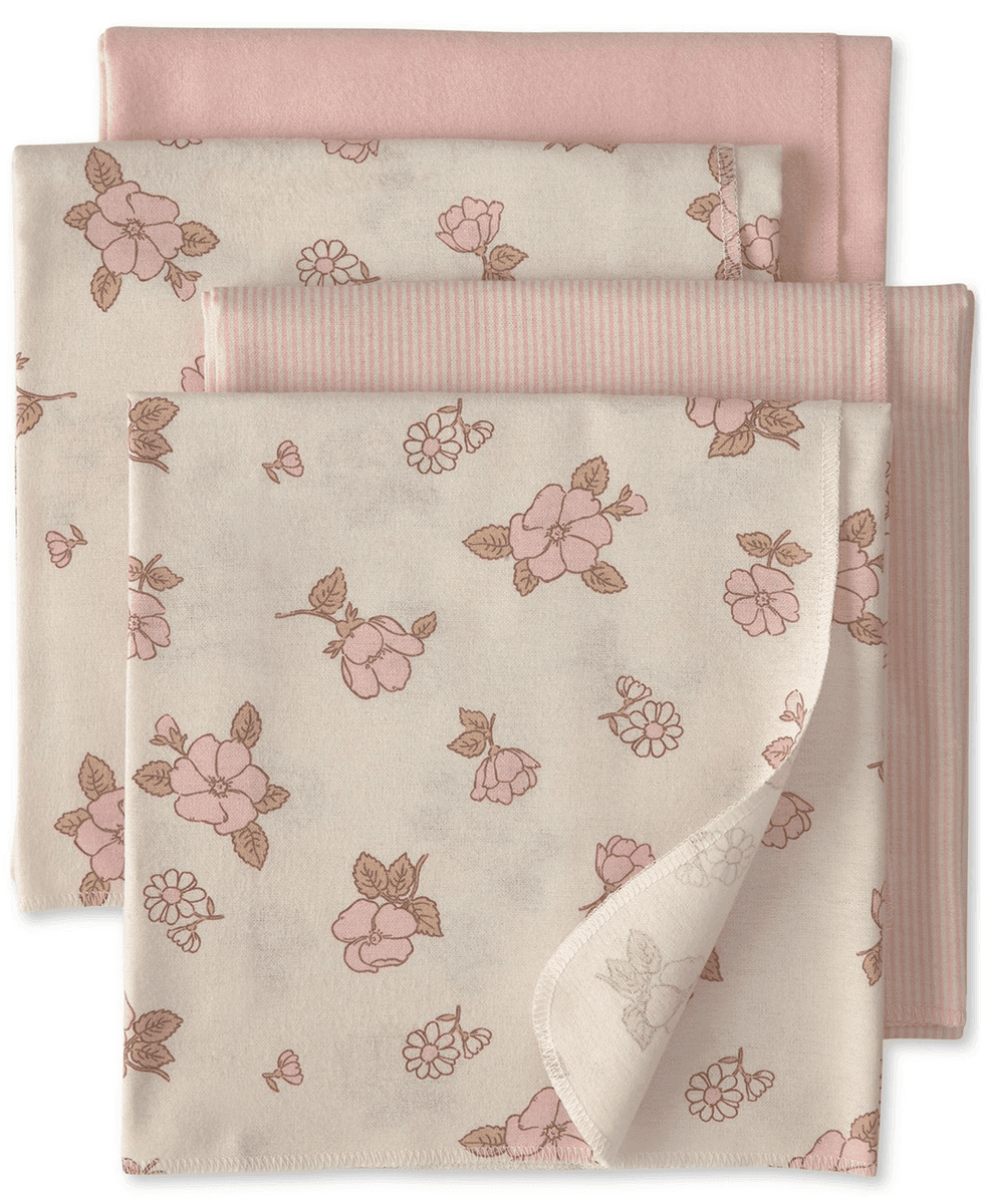 Carter's Baby Girls' Floral Receiving Blankets - 4-Pack