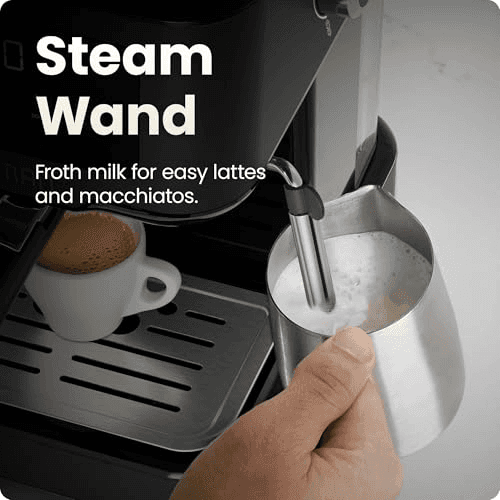 Chefman CraftBrew 15-Bar Espresso Machine - Stainless Black image 5