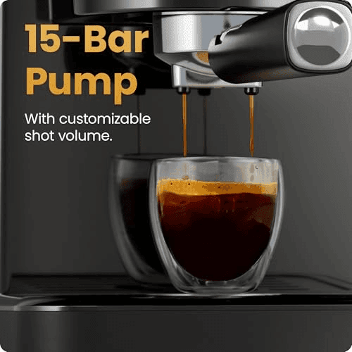 Chefman CraftBrew 15-Bar Espresso Machine - Stainless Black image 3