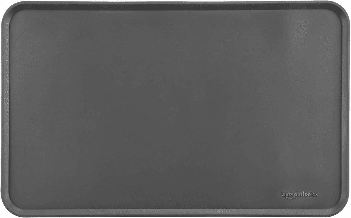 Amazon Basics Waterproof Silicone Pet Feeding Mat, Gray