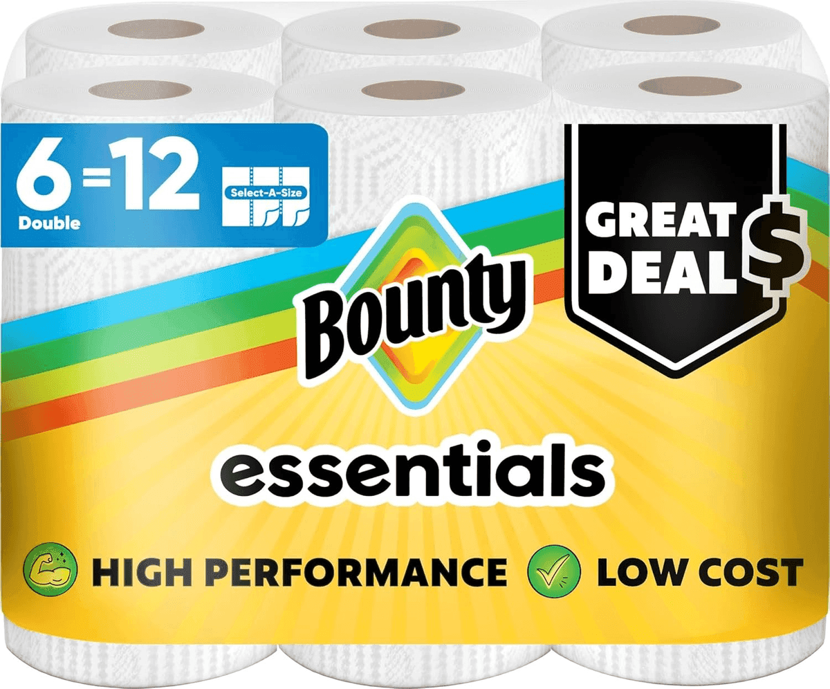 Bounty Essentials Select-A-Size Paper Towels - 6 Double Rolls