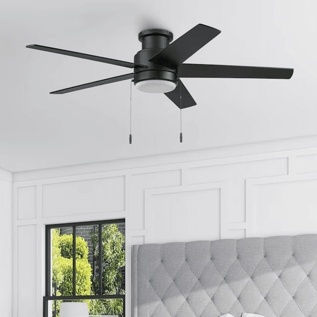 Harbor Breeze Fairbanks 52-in Matte Black LED Ceiling Fan