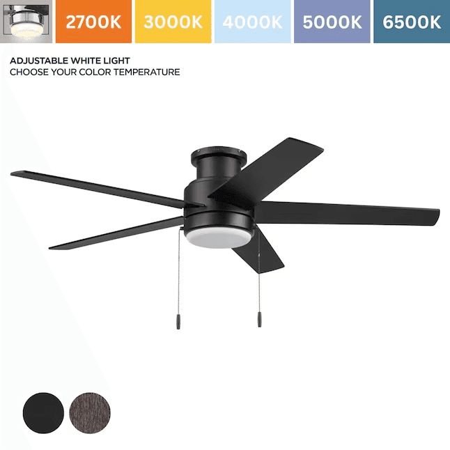 Harbor Breeze Fairbanks 52-in Matte Black LED Ceiling Fan image 2
