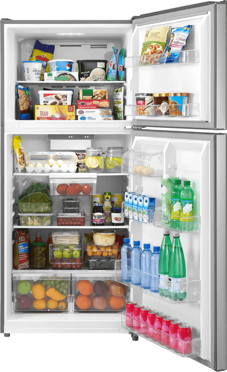 Insignia 20.5 cu. ft. Top-Freezer Refrigerator – Stainless Steel image 2