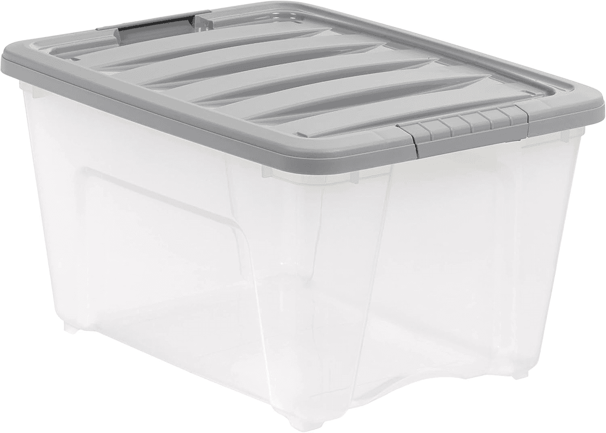 Amazon Basics 32-Quart Storage Bins with Latching Lids – 6 Pack image 3