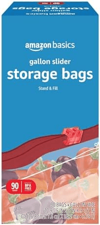 Amazon Basics Slider Gallon Food Storage Bags 90-Count