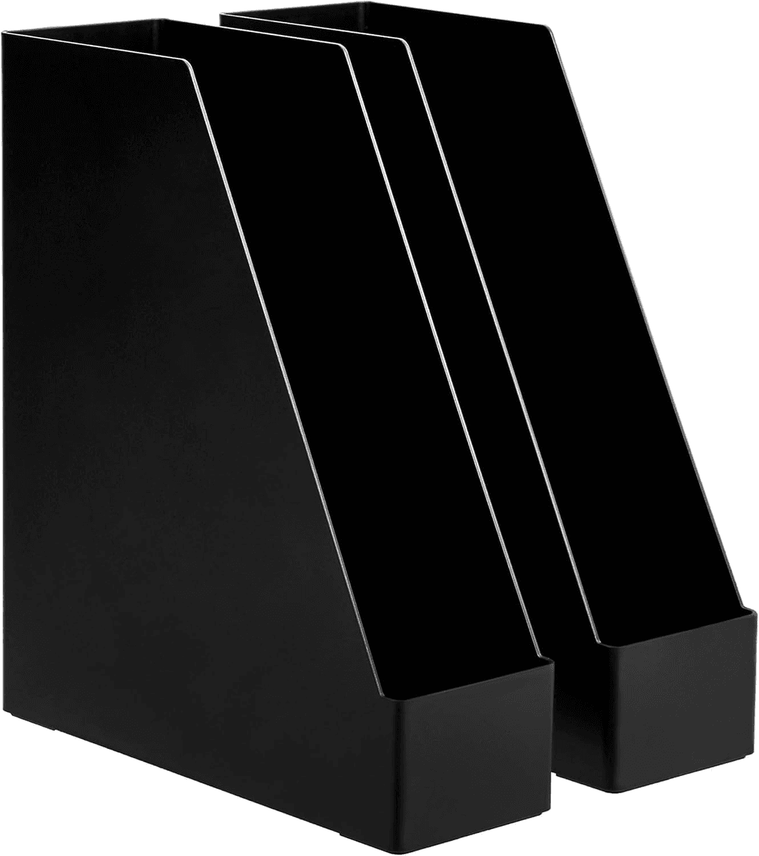 Amazon Basics Plastic Magazine File Holders 2-Pack