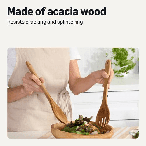 Amazon Basics 6-Piece Acacia Wood Utensil Set for $16.12 image 3