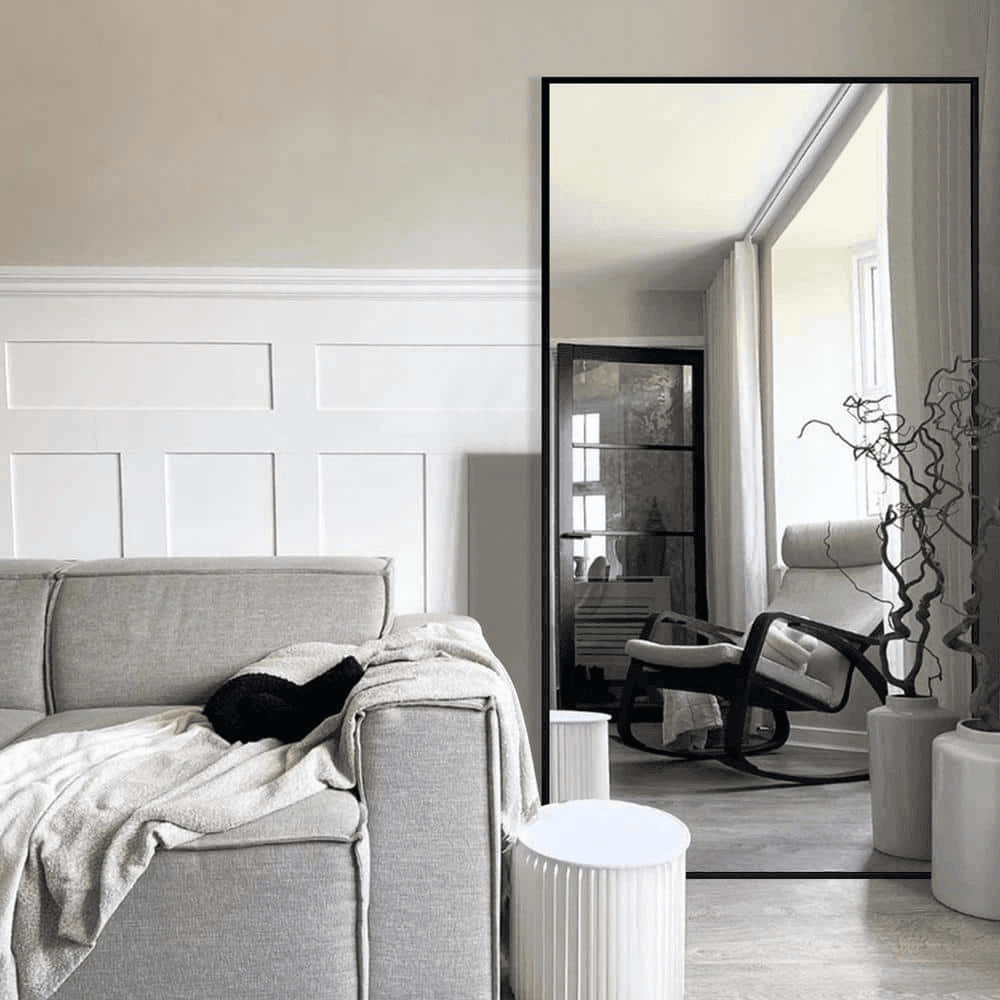 LuxHomez 32 x 71.2-Inch Full-Length Mirror, Black image 4