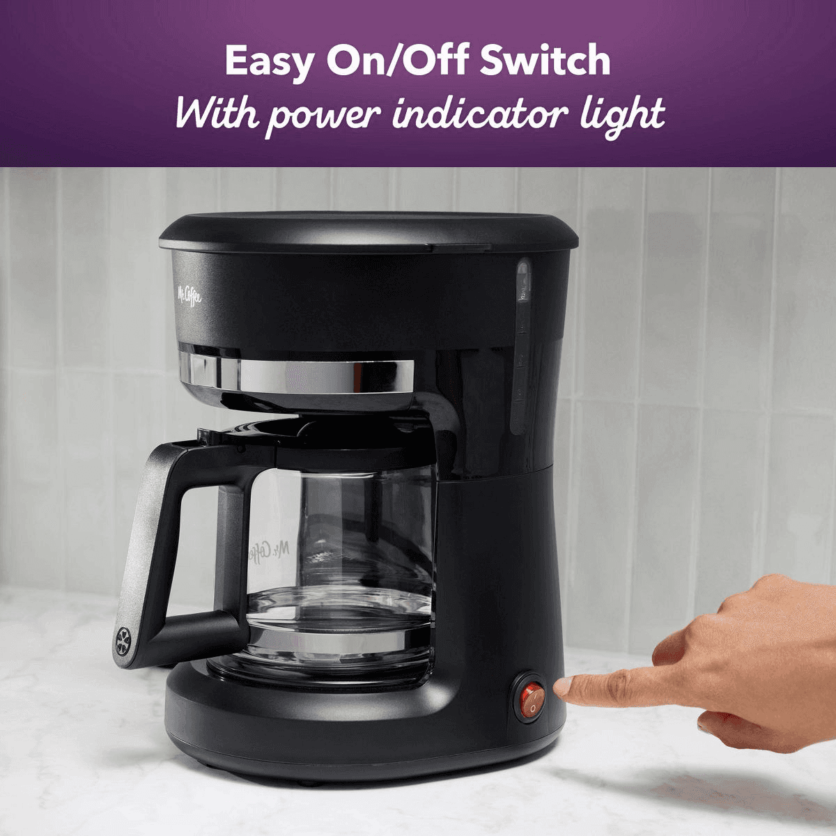 Mr. Coffee 5-Cup Mini Brew Switch Coffee Maker - Black image 3
