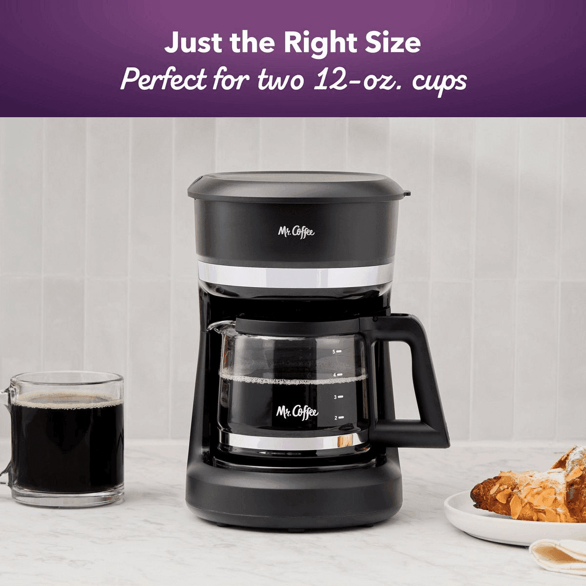 Mr. Coffee 5-Cup Mini Brew Switch Coffee Maker - Black image 2